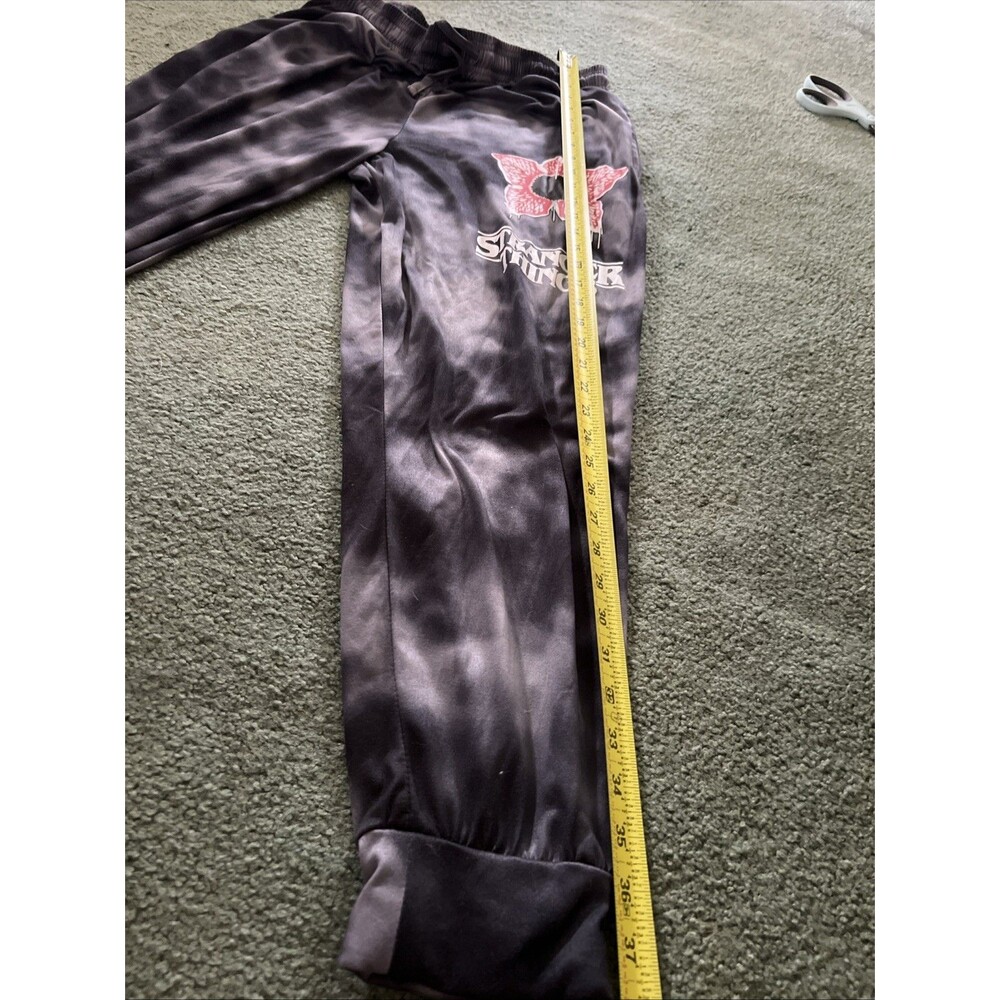 Stranger Things Men's L Tie Dye Jogger Pants Demogorgon Drawstring Tapered